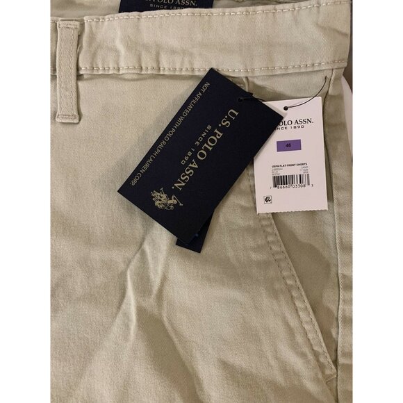 New US POLO Assn. Hartford Men’s Sz‎ 46 flat Front Shorts - Picture 1 of 8